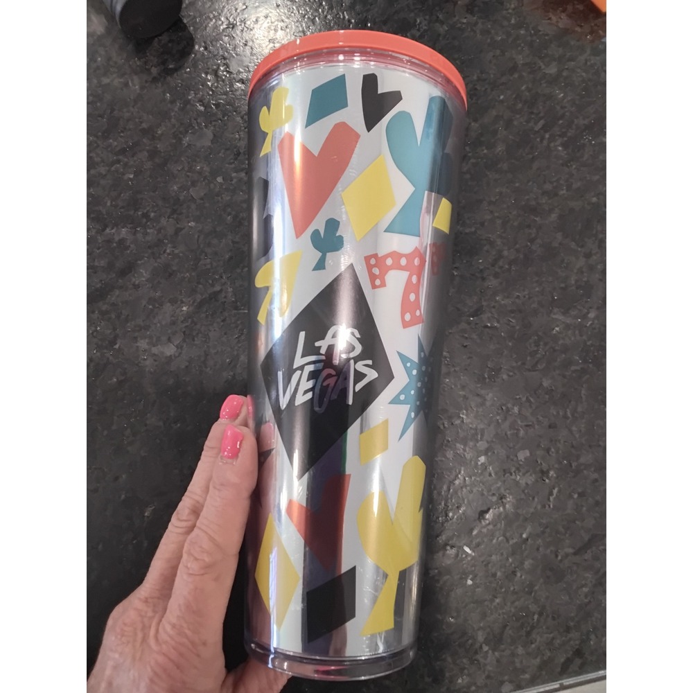 Starbucks Las Vegas Tumbler 24oz Cold Cup Been There Series Casino Print Venti
